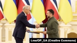 У Києві президент України Володимир Зеленський та прем’єр Норвегії Йонасо Гар Стере підписали Drone Deal, 23 серпня 2026 року