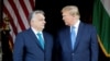 Прем'єр-міністр Угорщини Віктор Орбан і лідер Республіканської партії США, попередній американський президент Дональд Трамп. 8 березня 2024 року