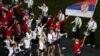 Olimpijski tim Srbije na otvaranju Olimpijade u Londonu, juli 2012.