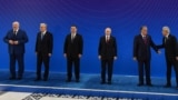 Belarus' President Alexander Lukashenko, Kazakhstan's President Kassym-Jomart Tokayev, Kyrgyz President Sadyr Japarov, Russian President Vladimir Putin, Tajikistan's President Emomali Rakhmon and the Collective Security Treaty Organisation (CSTO) Secretar