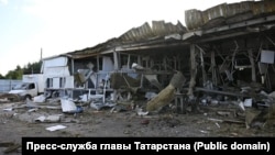 Здание "хостела в промзоне" Нижнекамска, куда, по данным властей, прилетел беспилотник. Фото: пресс-служба главы Татарстана