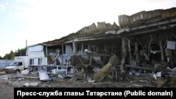 Здание "хостела в промзоне" Нижнекамска, куда, по данным властей, прилетел беспилотник. Фото: пресс-служба главы Татарстана