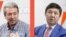 Kyrgyzstan. Leader Party Ak Shumkar Temir Sariev and Leader of the Butun  Kyrgyzstan Party Adahan Madumarov.