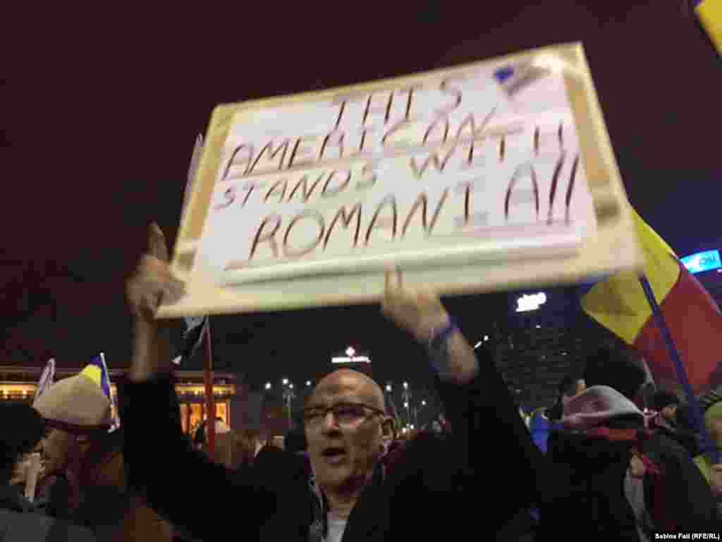 Romania, Bucharest, antigovernmental protests day 5