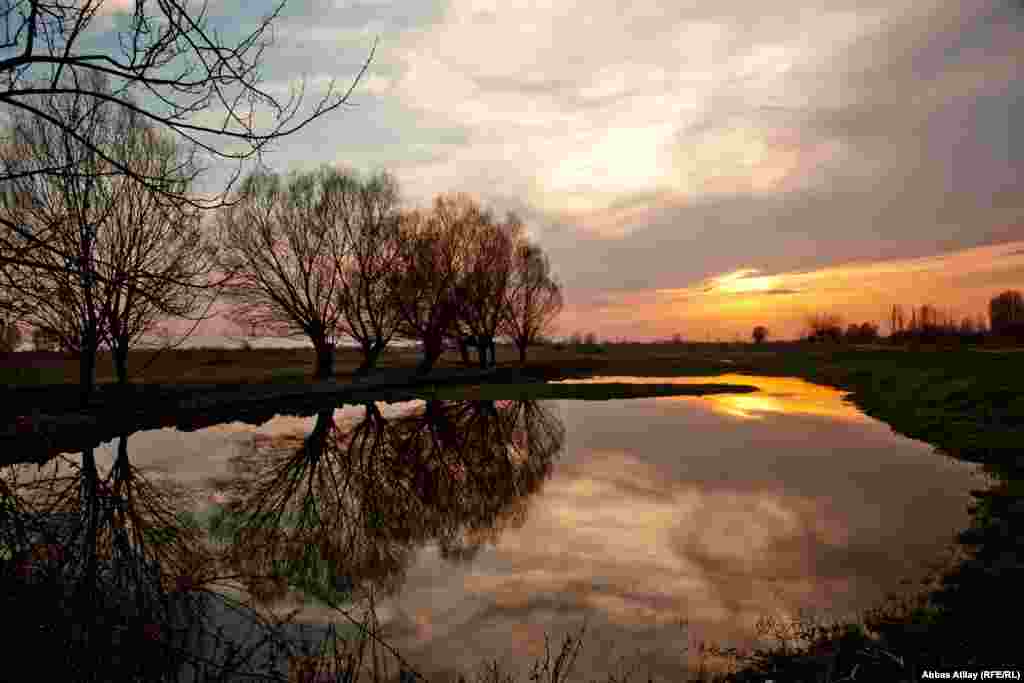 Zərdab rayonunda qürub çağı.