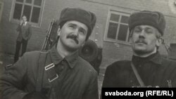 Сяргей Астраўцоў і Ігар Гермянчук, вайсковая катэдра БДУ, 1984