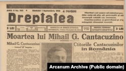 Primul soț al Mariei Cantacuzino, Mihai (Mișu) Cantacuzino, a murit în 1928 într-un accident de mașină în timp ce mergea de la Călimănești spre mănăstirea Cornetu.