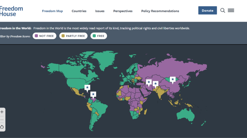 FH: Türkmenistan dünýäde iň azat däl ýurtlaryň biri bolmagynda galýar
