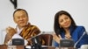 Bhutan's Prime Minister Jigmi Y. Thinley (left) and Costa Rican President Laura Chinchilla at this week's high-level United Nations panel discussion on “Happiness and Well-Being" 