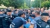 Protest grupe građana zbog dodjele Trinaestojulske nagrade Bećiru Vukoviću, Podgorica, Crna Gora
