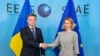 Premierul moldovean Dorin Recean, alături de Kaja Kallas, înaltul reprezentant al UE pentru afaceri externe, înaintea reuniunii Consiliului de Asociere Republica Moldova -Uniunea Eeuropeană, pe 4 iunie 2025, la Bruxelles