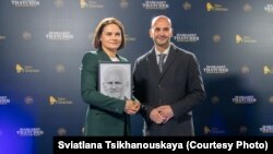 Сьвятлана Ціханоўская ўганаравана прэміяй імя Маргарэт Тэтчэр. Рым. 11 сьнежня 2025