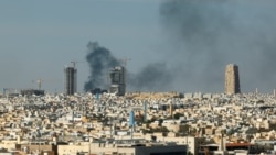 نمایی از شهر ریاض که هدف حملات پهپادی و موشکی قرار گرفته است