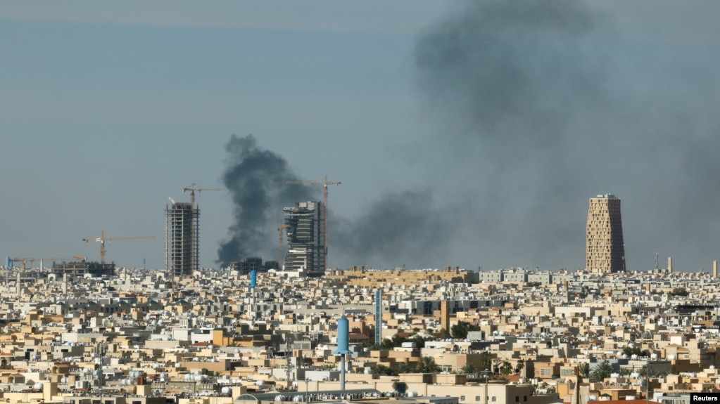 تصویری از پیامد یک حمله موشکی به ریاض در ۱۴ اسفند ۱۴۰۴