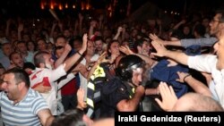 Furious Anti-Russia Protesters In Tbilisi Demand Speaker's Resignation, Clash With Police