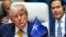 Прэзыдэнт ЗША Дональд Трамп і дзяржсакратар ЗША Марка Рубіё (справа) падчас саміту NATO ў Анкары, 8 ліпеня 2026 году