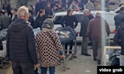 Кадр відео з соцмереж на якому видно, як тіла загиблих під час протестів в Тегерані транспортують до моргу. Січень 2026 року.