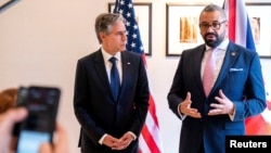 U.S. Secretary of State Antony Blinken (left) and British Foreign Secretary James Cleverly (file photo)