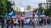 Protesters In Russia's Far East Chant 'Belarus, We Are With You!'