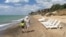 Пляж в крымском курортном поселке Николаевка
