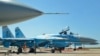 Украинские Су-27 на аэродроме в Миргороде, 2021 год