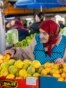 Moldova, Maria Coman (80) sells fruit and vegetables at the Central Market in Chișinău. She is the oldest vendor at the Central Market.
