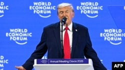Donald Trump, vorbind la Forumul Economic Mondial de la Davos, pe 21 ianuarie 2026