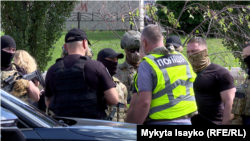 Поліція та спецпризначенці на місці інциденту між ГУР і СБУ. Київ, 2 вересня 2026 року