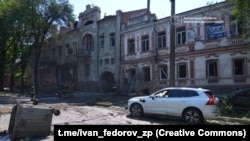 Удар пошкодив будівлю, займання ліквідували, повідомив голова області
