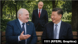 Коллаж: Лукашенко, Путин, Си