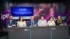 Reprezentanți ai ENEMO - Rețeaua Europeană a Organizațiilor de Monitorizare a Alegerilor susțin o conferință de presă privind desfășurarea campaniei electorale, 16 septembrie 2025