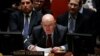 Russian ambassador to the U.N. Vasily Nebenzya speaks during a UN Security Council meeting on Syria at the United Nations headquarters in New York, February 22, 2018