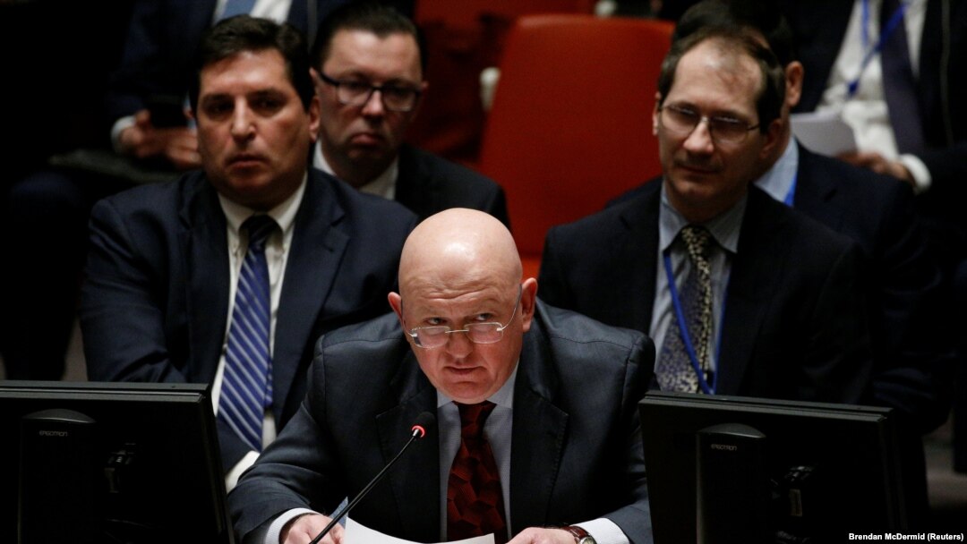 Постоянный представитель России ООН Василий Небензя на заседании Совета Безопасности