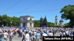 Manifestaţia Platformei DA, 7 iunie, Chişinău