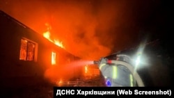 Ռուսական հարվածներից հետո հրդեհ՝ Խարկովում, ապրիլի 20,2026թ.