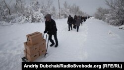 КПВВ «Станица Луганская», январь 2019 года