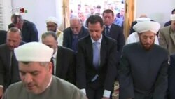 Bashar Assad bayram namazı qıldı