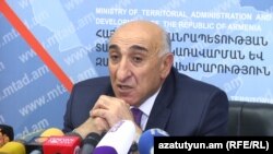 Министр территориального управления Давид Локян, Ереван, 10 октября 2017 г.