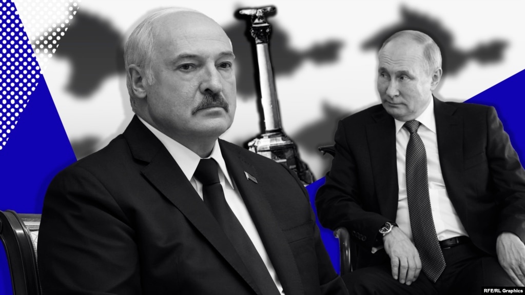 Александр Лукашенко и Владимир Путин. Коллаж