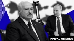 Олександр Лукашенко і Володимир Путін. Колаж