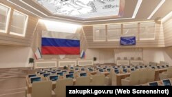 Макеты зала заседаний российского парламента Крыма