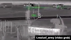 Удар по радіолокаційній станції РСП-10 на аеродромі «Гвардійське» в Криму. Скриншот кадру відео Сил безпілотних систем