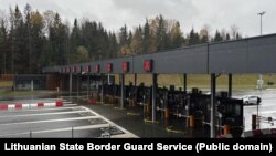 სასაზღვრო გამშვები პუნქტი ლიეტუვასა და ბელარუსს შორის. მედინინკაი, 2025 წ. ოქტომბერი.