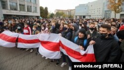 Belarus - Strike of BSU students, oct 26, 2020