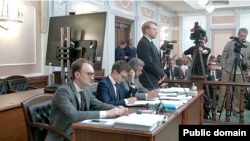 Представители "Яблока" на заседании Верховного суда, 10 августа 2026 года (скриншот из трансляции заседания)