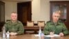 Armenia -- Lieutenant-General Rustam Muradov (R), the commander of Russian peacekeepering forces stationed in Nagorno-Karabakh, meets with Armenian Defense Minister Vagharshak Harutiunian, Yerevan, February 10, 2021.