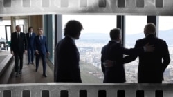 Коллаж: президент Азербайджана Ильхам Алиев, почетный председатель «Грузинской мечты» Бидзина Иванишвили и премьер-министр Ираклий Кобахидзе. Тбилиси, 6 апреля, 2026 г.