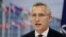 BELGIUM -- NATO Secretary-General Jens Stoltenberg speaks as he attends a meeting with Canadian Prime Minister during a NATO summit, at the Alliance's headquarters in Brussels, June 14, 2021
