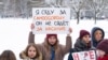 Belarus — Initiative "March, baby" held a picke against violence against women. Minsk, 28Dec2019