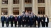 Ադրբեջանի նախագահ Իլհամ Ալիևը «Արևմտյան Ադրբեջանի համայնք» կազմակերպության անդամների հետ, 2022թ.
